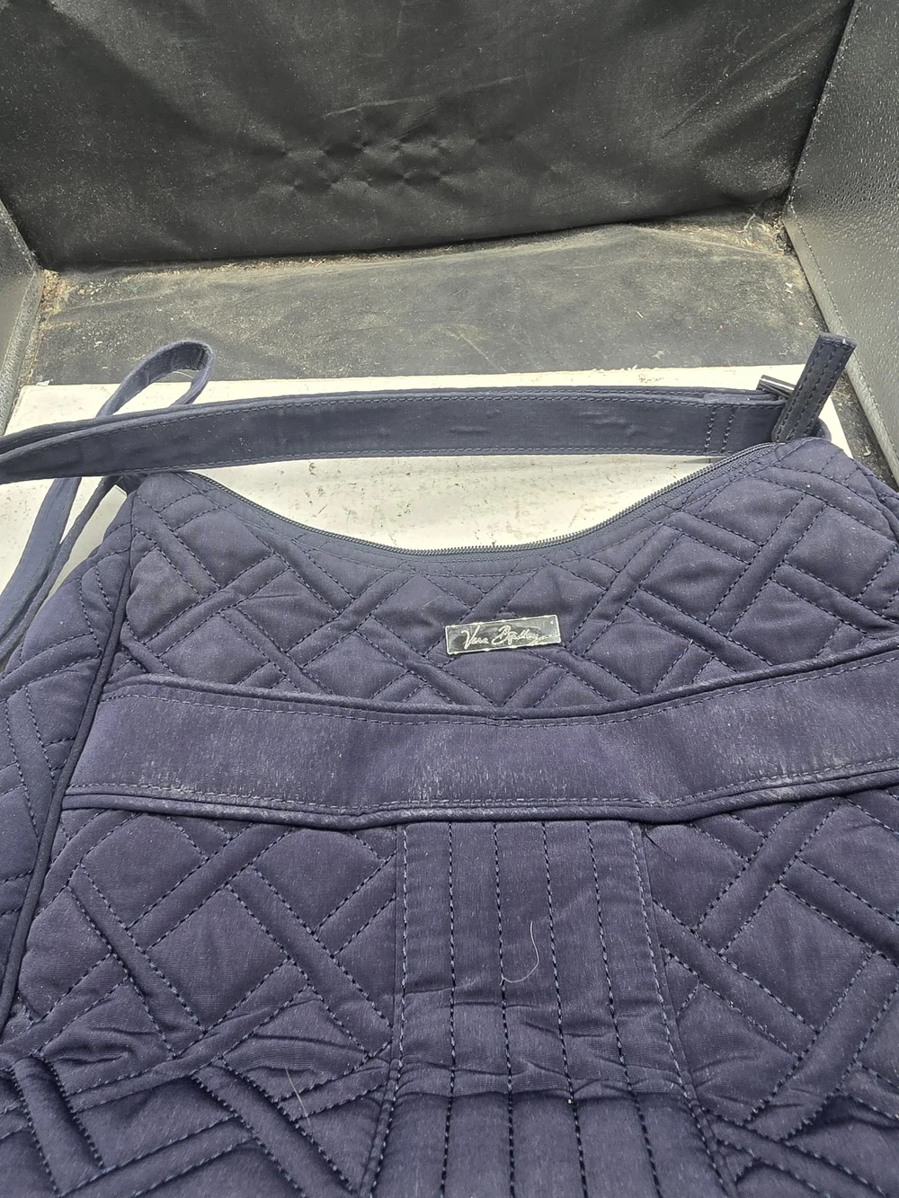 Vera Bradley Quilted Navy Crossbody Shoulder Bag